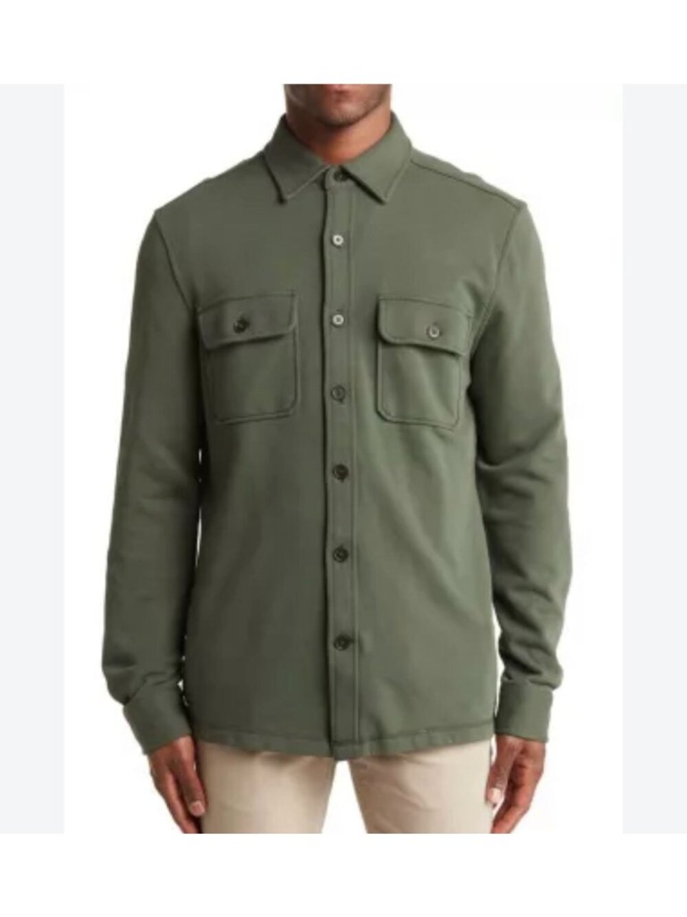 Brooks Brothers Shacket XL Green Military Utility Overshirt Jacket E34